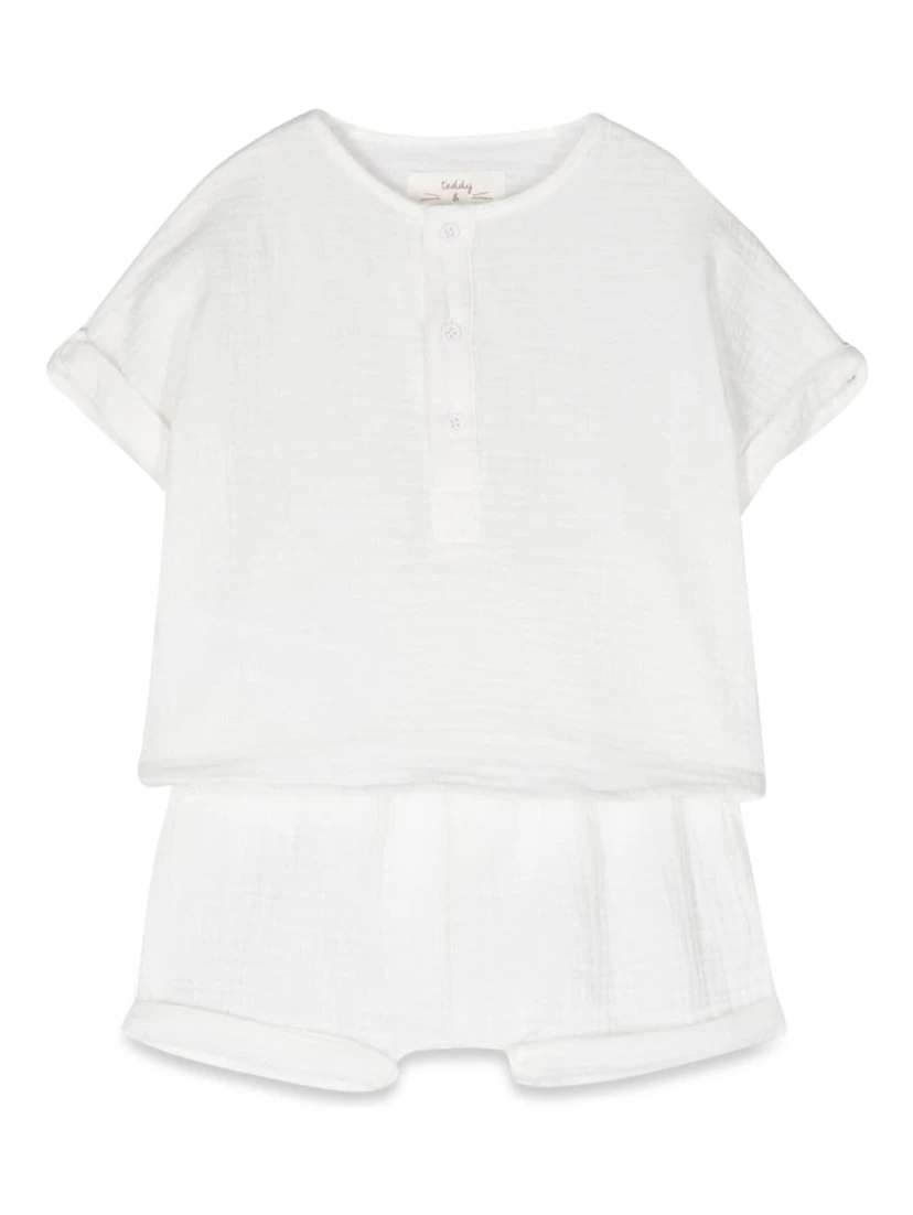 t-shirt and bermuda shorts suit