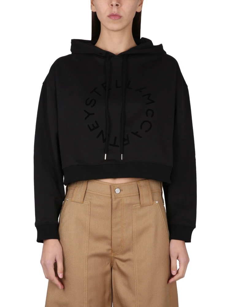 CROPPED SWEATSHIRT WITH LOGO