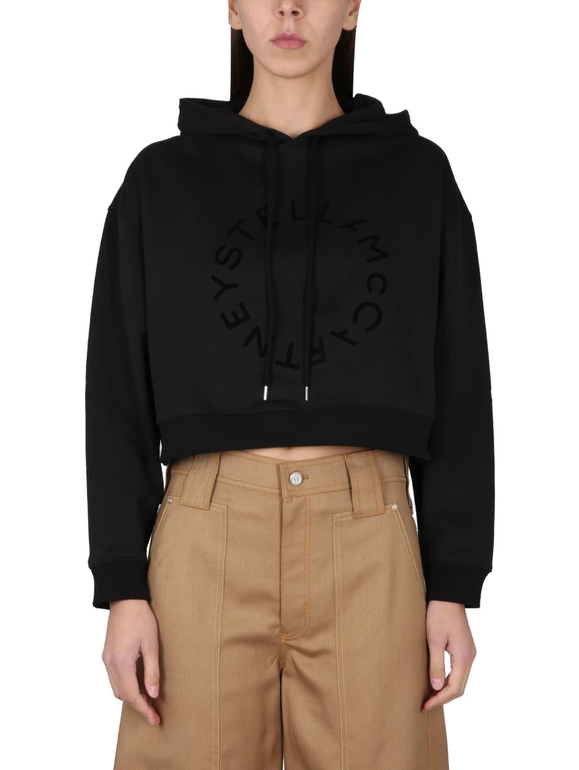 CROPPED SWEATSHIRT WITH LOGO