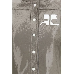 Gray Cotton Full-Length Jacket