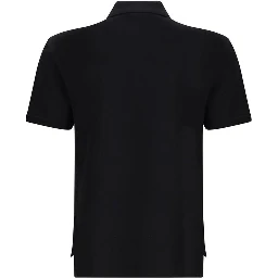 Black Cotton Polo Shirt