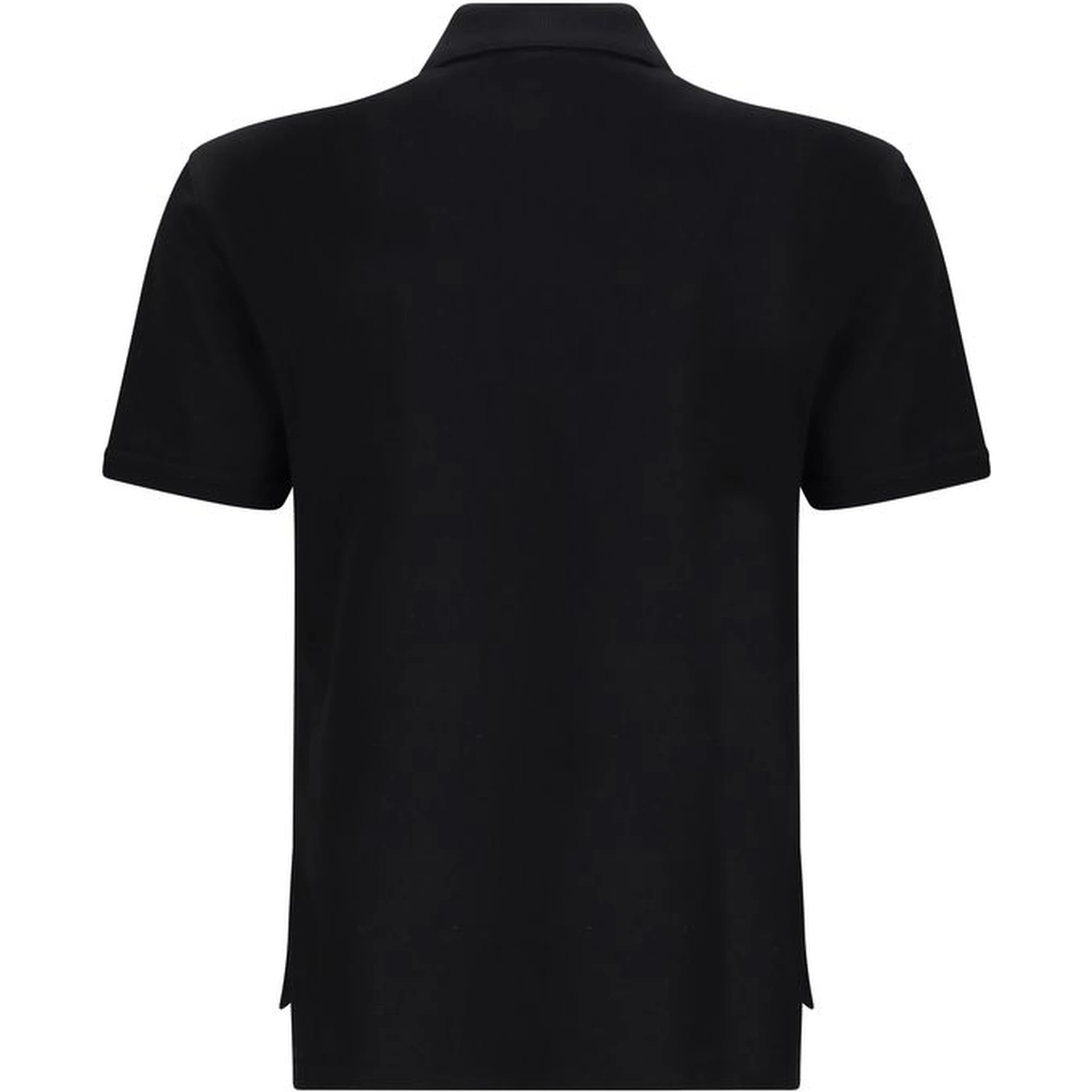 Black Cotton Polo Shirt