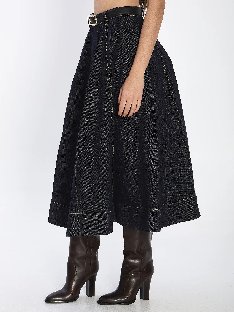 Flared midi skirt alternative