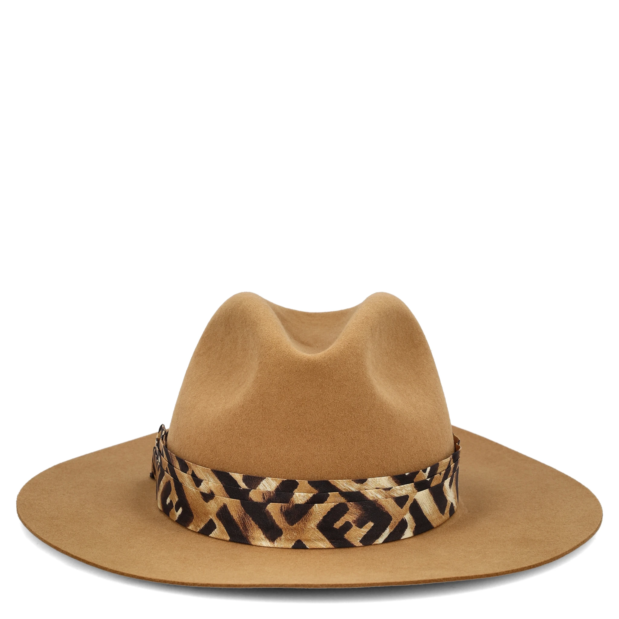 Stylish Wide Brim Hat With Animal Print
