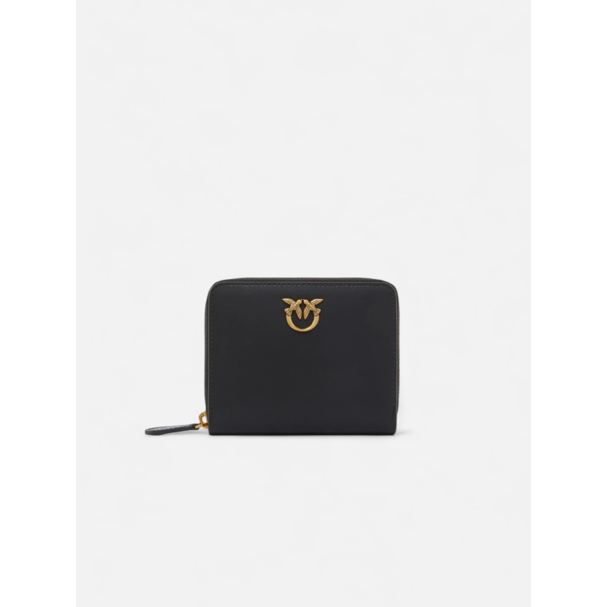 logo-plaque leather wallet