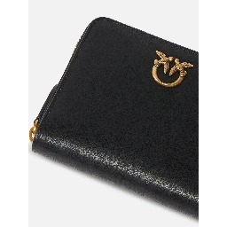 logo-plaque leather wallet