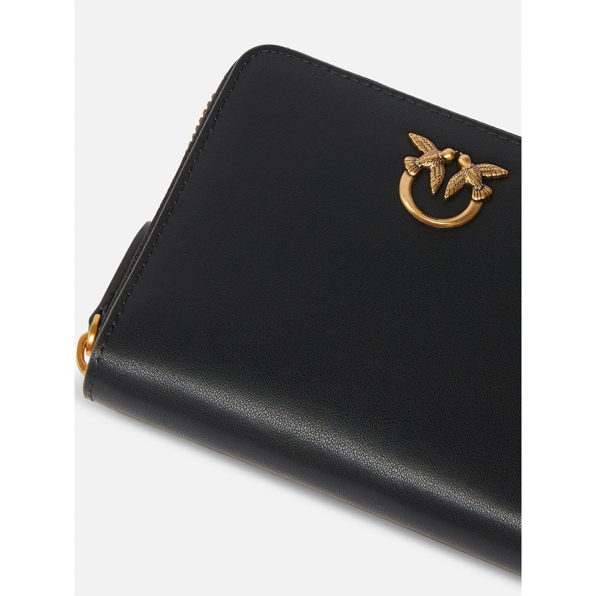 logo-plaque leather wallet