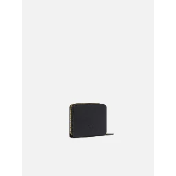logo-plaque leather wallet
