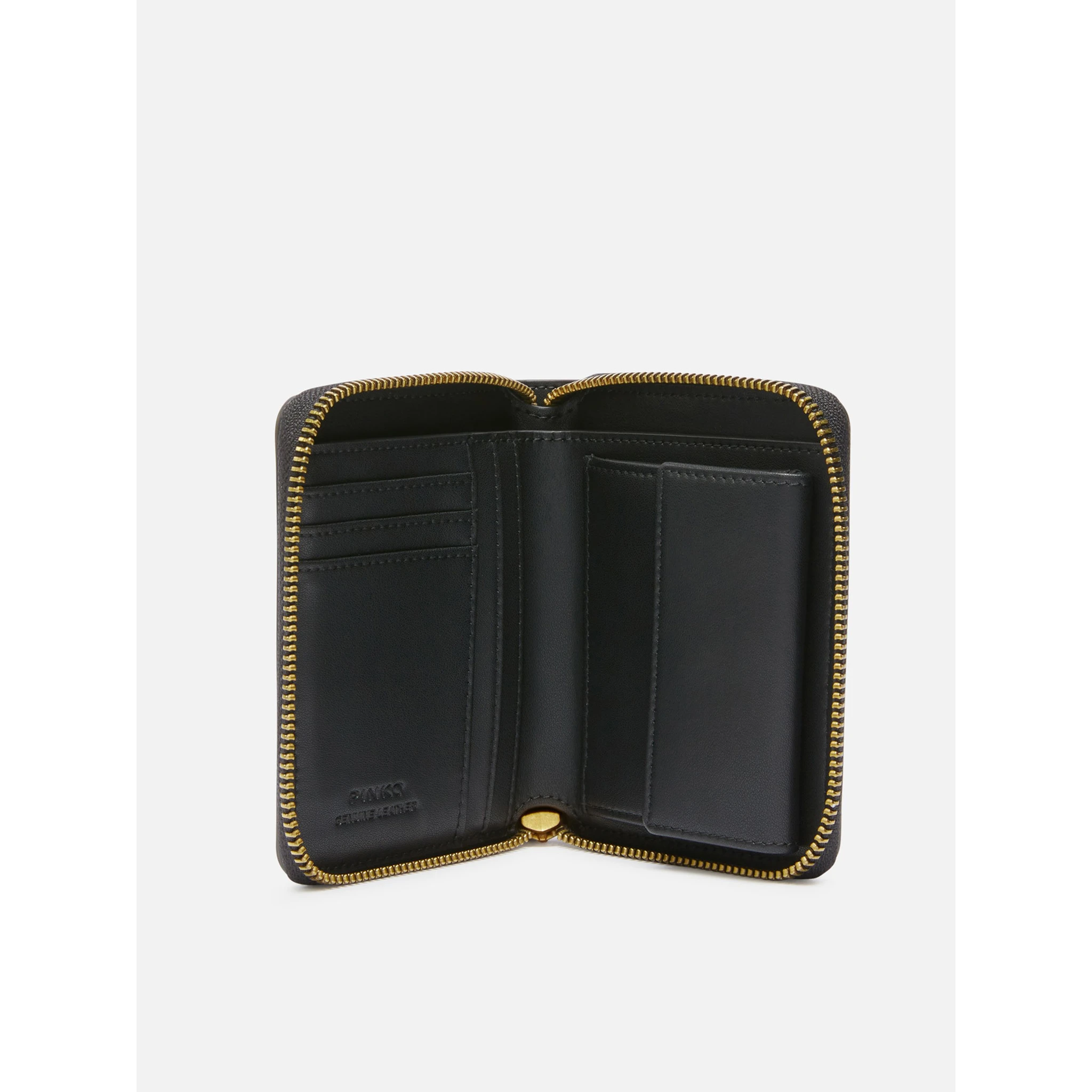 logo-plaque leather wallet