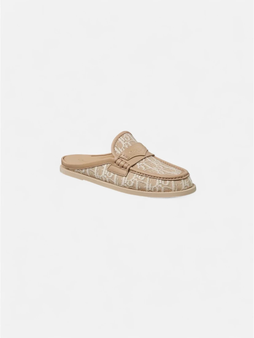 Logo jacquard slip-on sandals