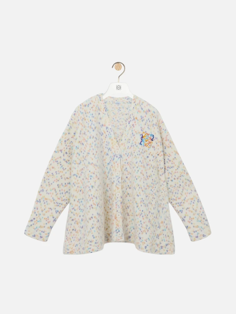 logo-embroidered cardigan