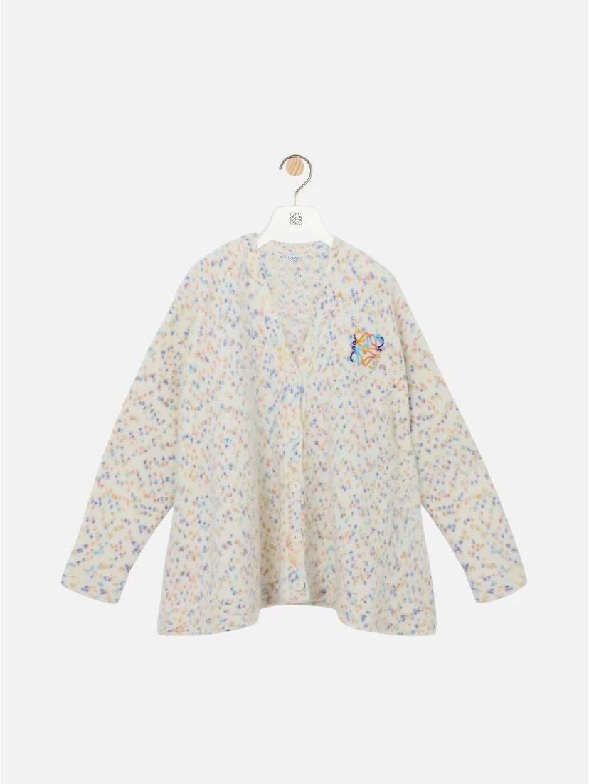 logo-embroidered cardigan
