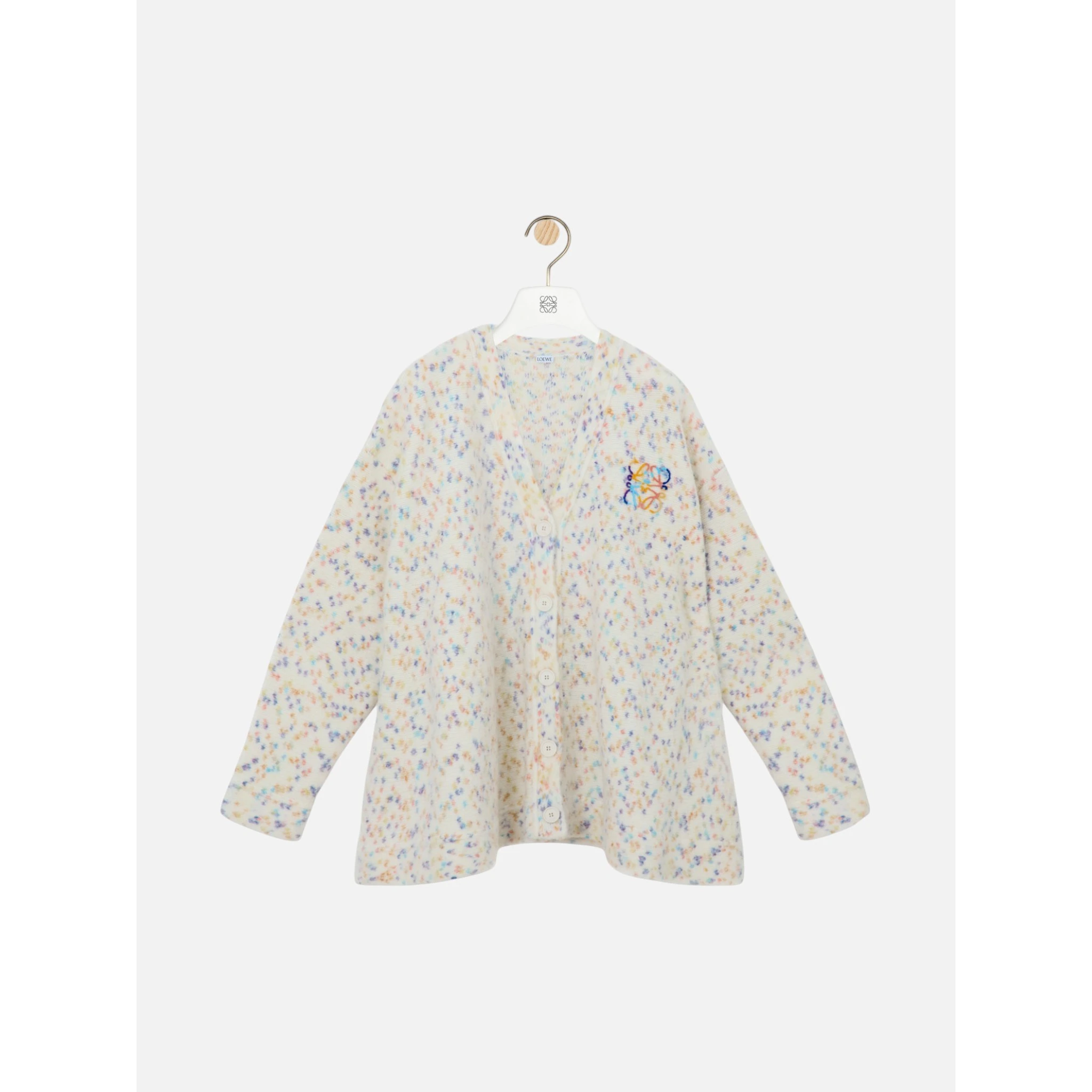 logo-embroidered cardigan