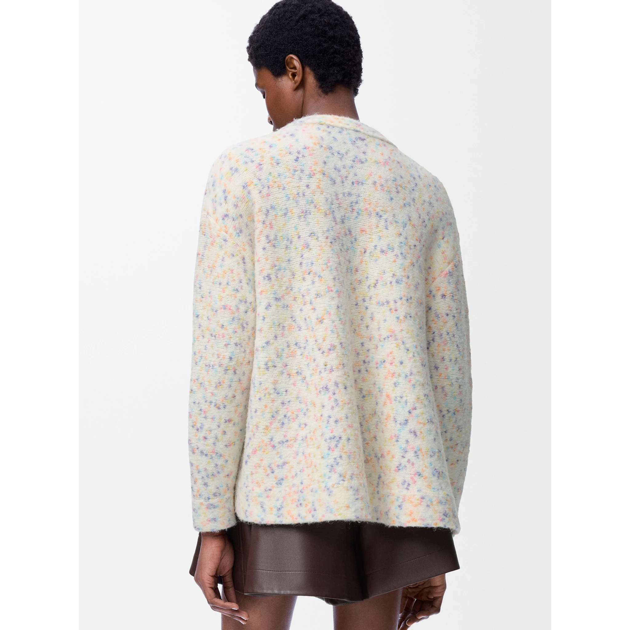 logo-embroidered cardigan