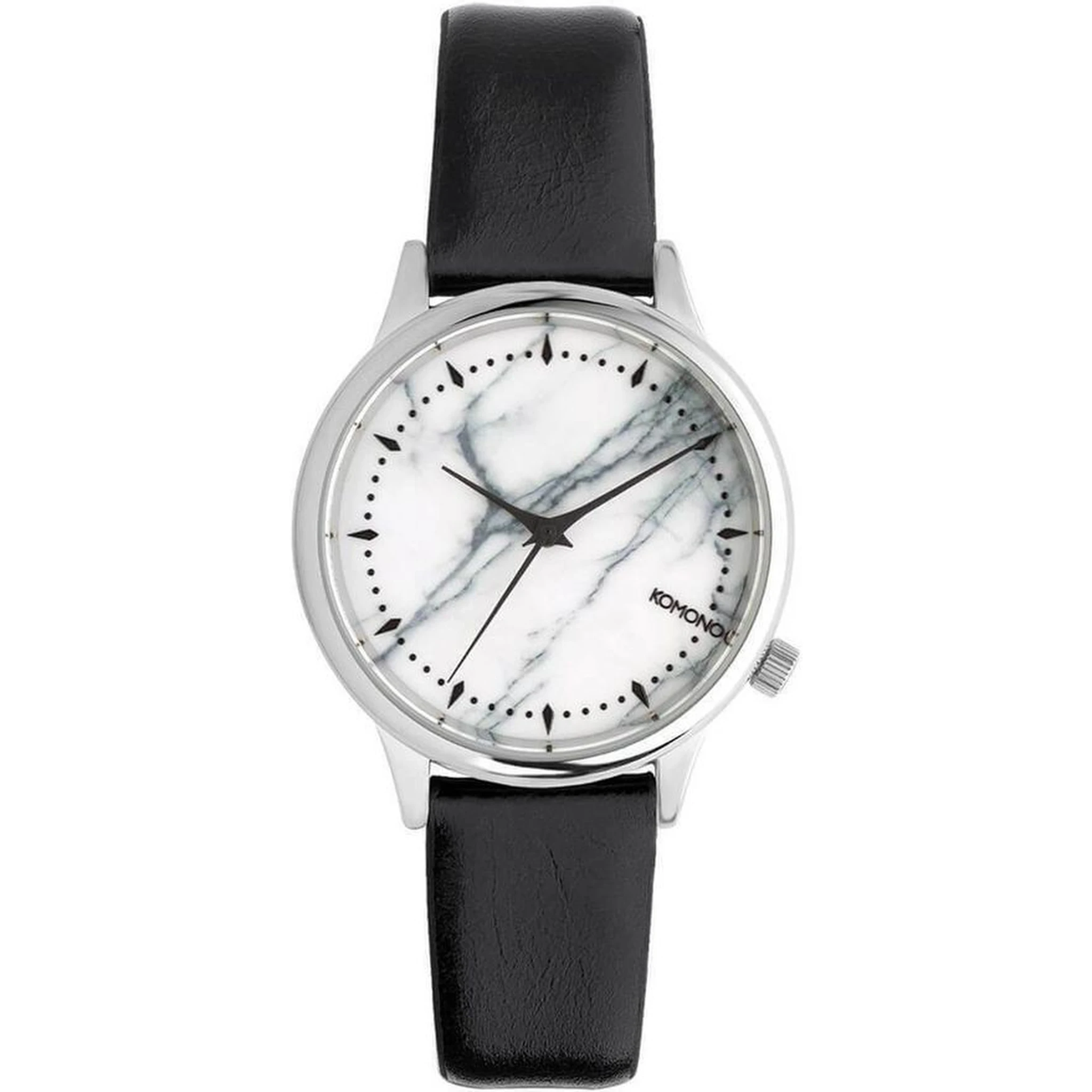 Black Leather Dress Watch