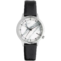 Black Leather Dress Watch