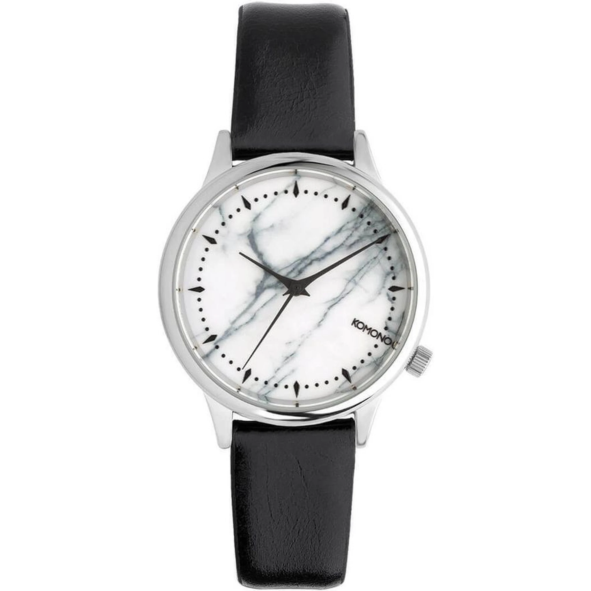 Black Leather Dress Watch
