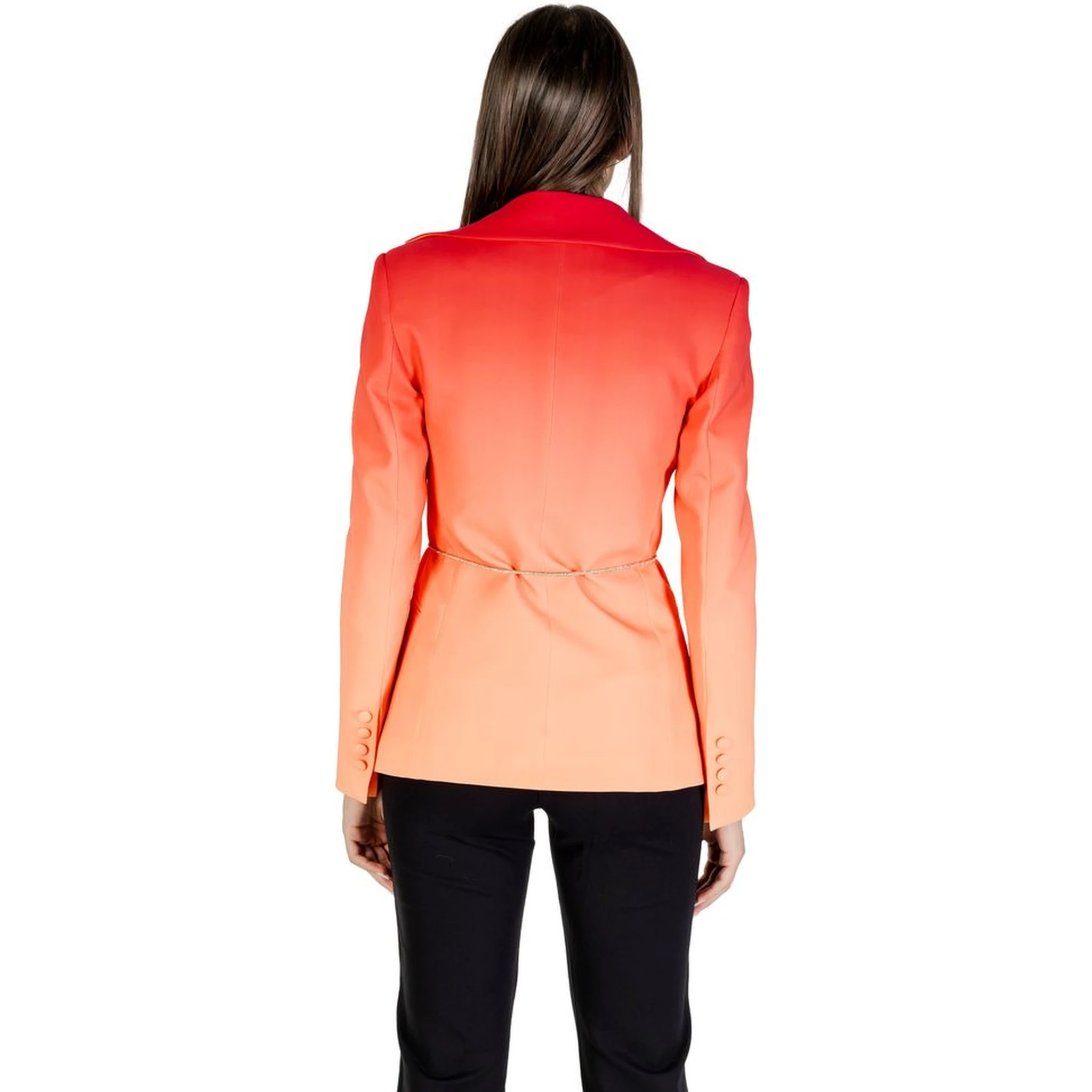 Orange Polyester Blazer