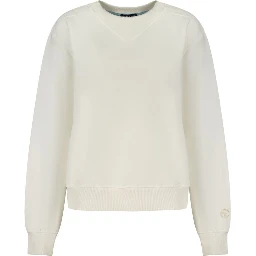 Bianco Cotton Women Sweatshirt