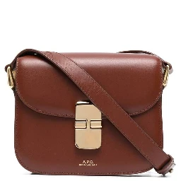 Grace Mini  Brown Leather Crossbody Bag Woman