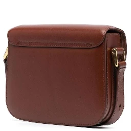Grace Mini  Brown Leather Crossbody Bag Woman