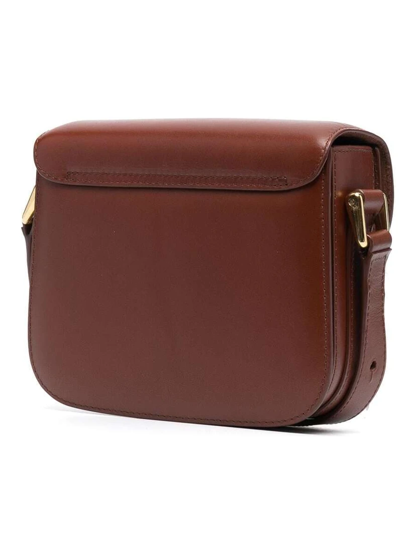 Grace Mini  Brown Leather Crossbody Bag Woman