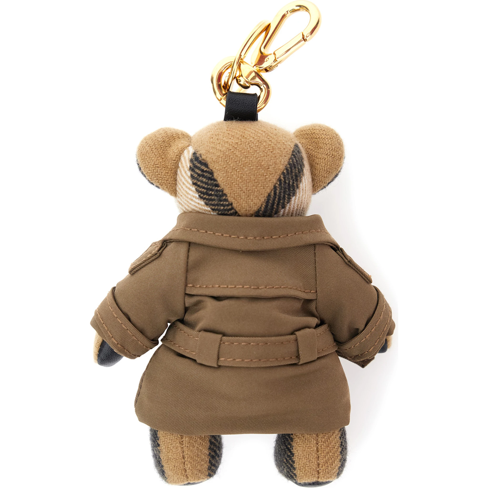 Brown  Thomas City Keychain with Bear Charm and Lobster Claw in Cashmere and Metal Woman