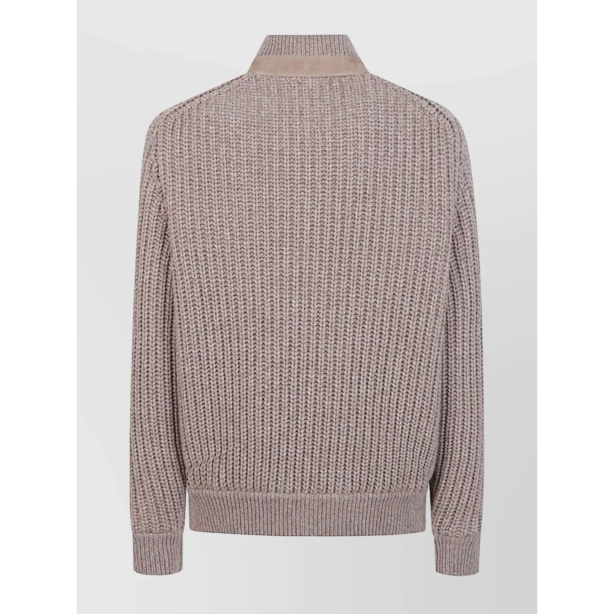 Jacket with knitted details