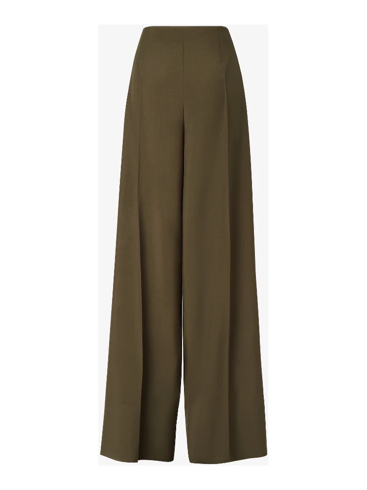 Wide fit pants in wool and mohair alternative