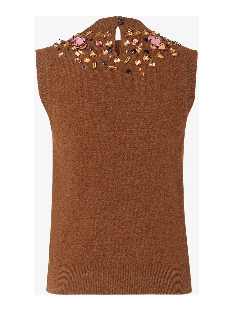 Wool and cashmere gilet alternative