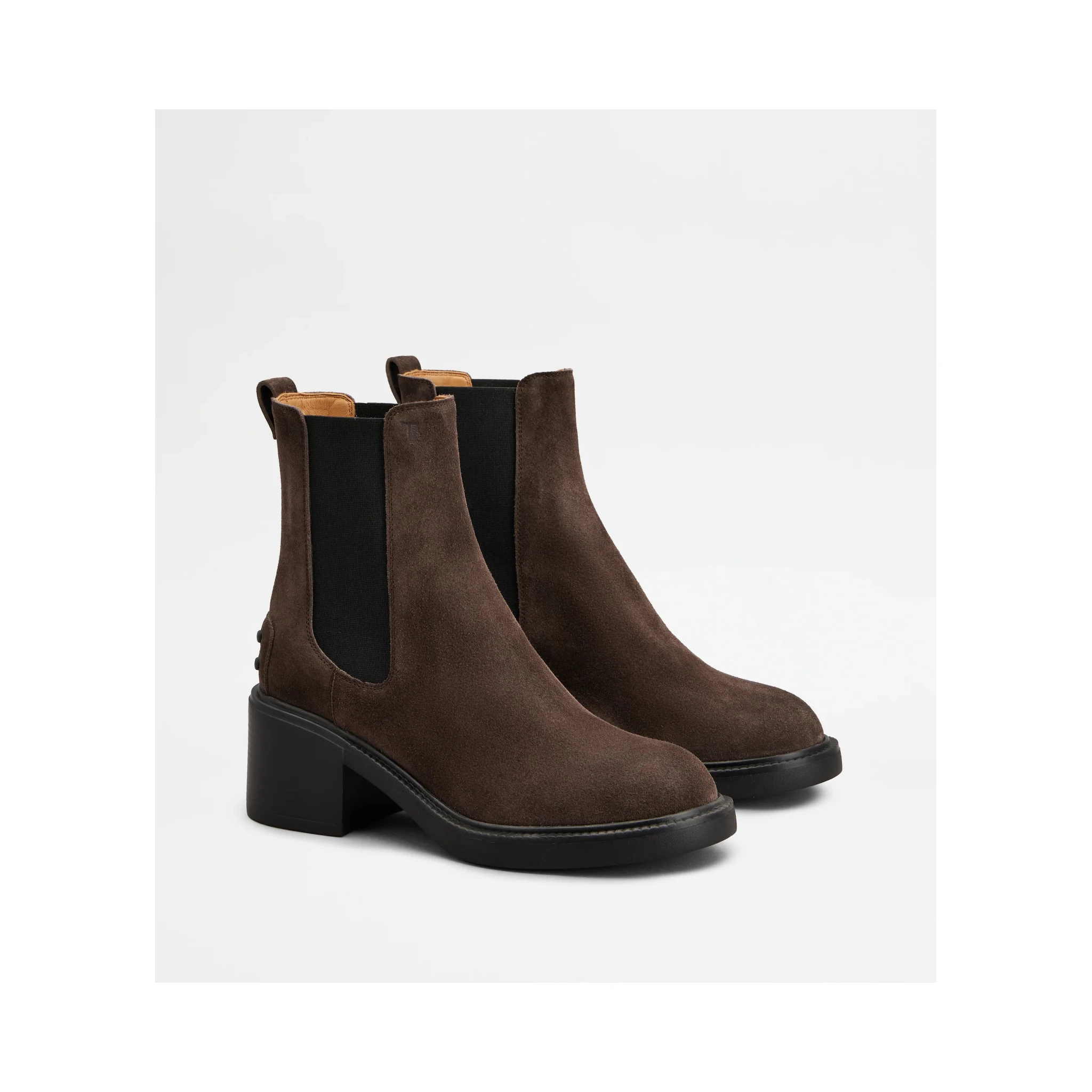 Suede heeled ankle boots