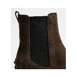 Suede heeled ankle boots