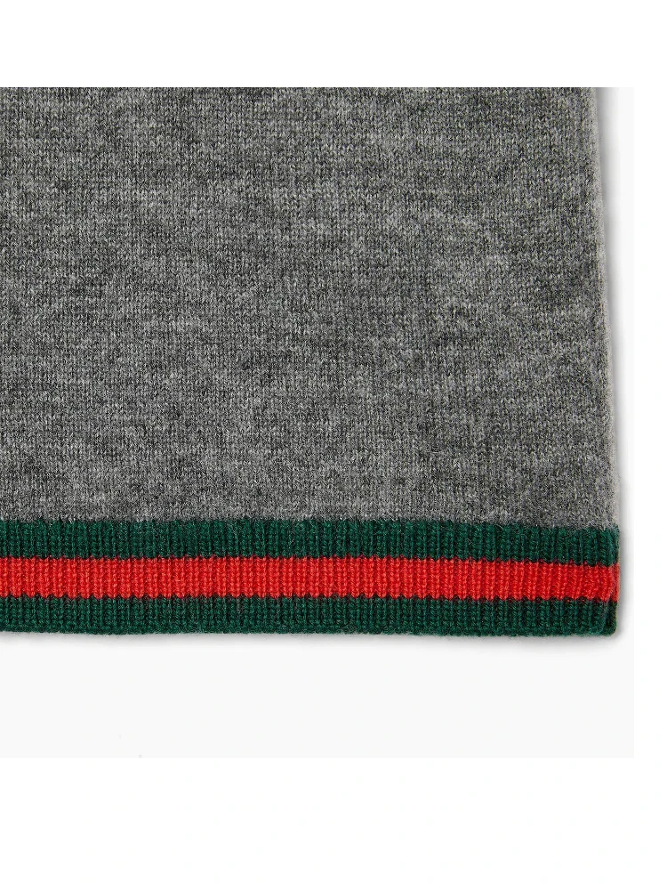 Check detail cashmere knitwear alternative