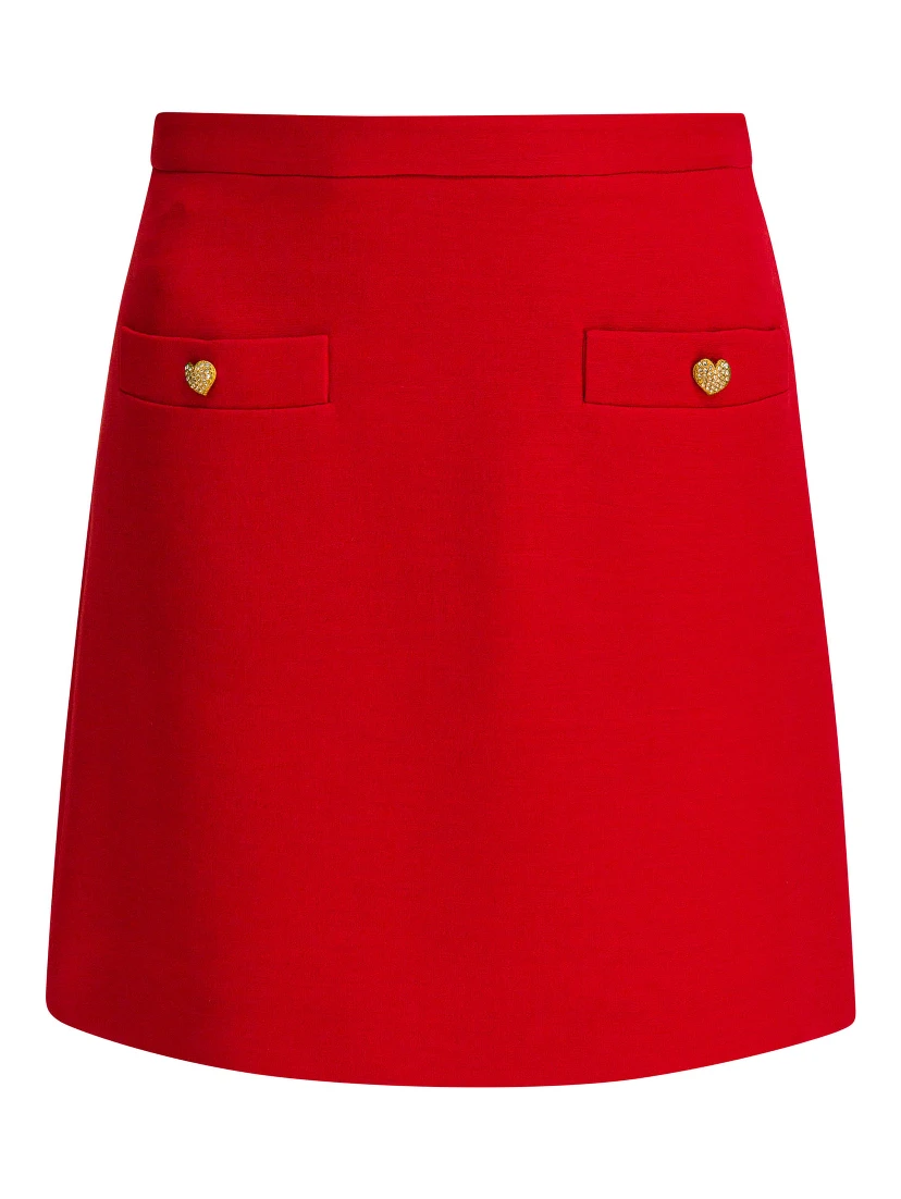 Midi wool skirt