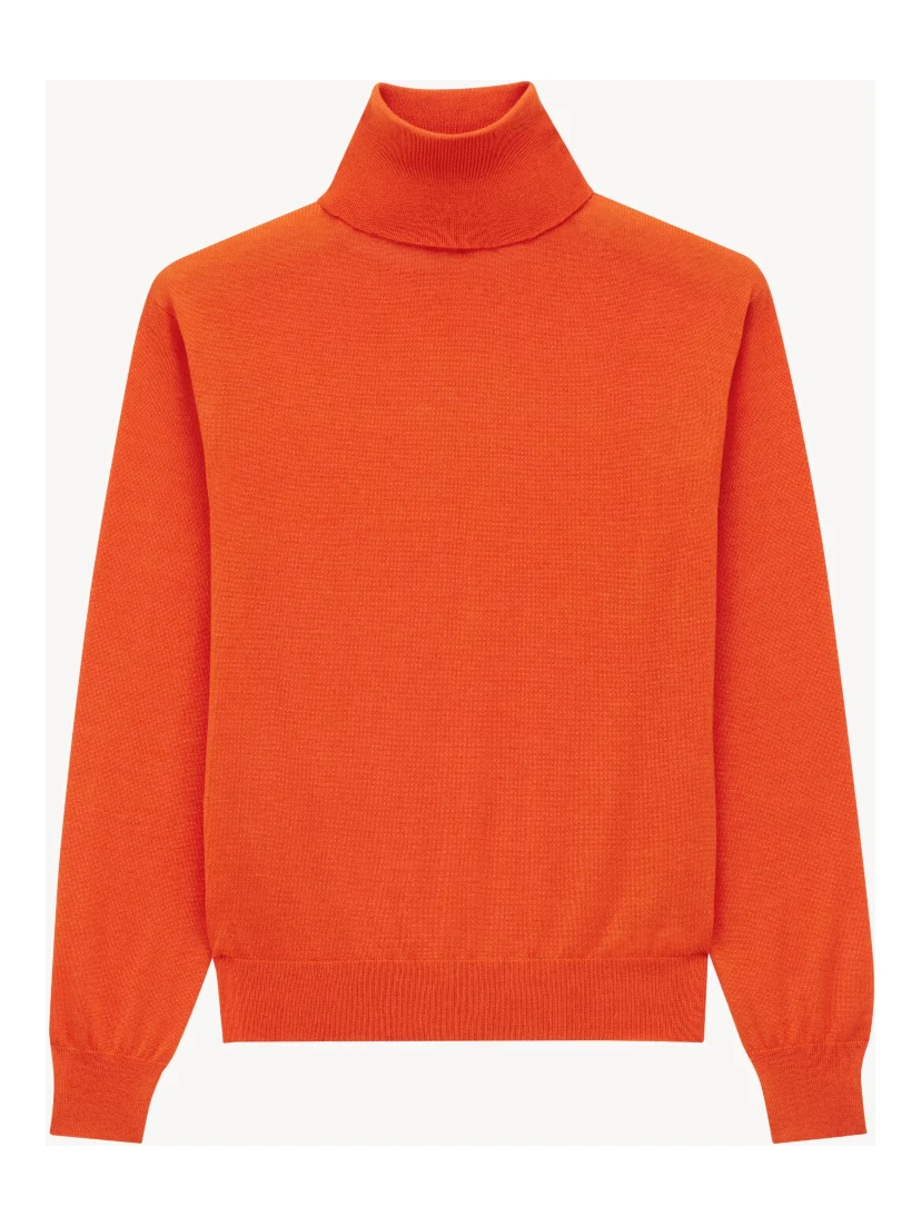 Turtleneck sweater in cashmere, wool and silk
