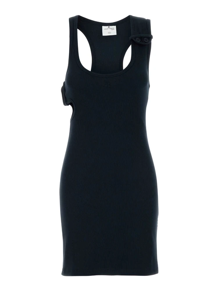 CONTRAST SCUBA MINI DRESS
