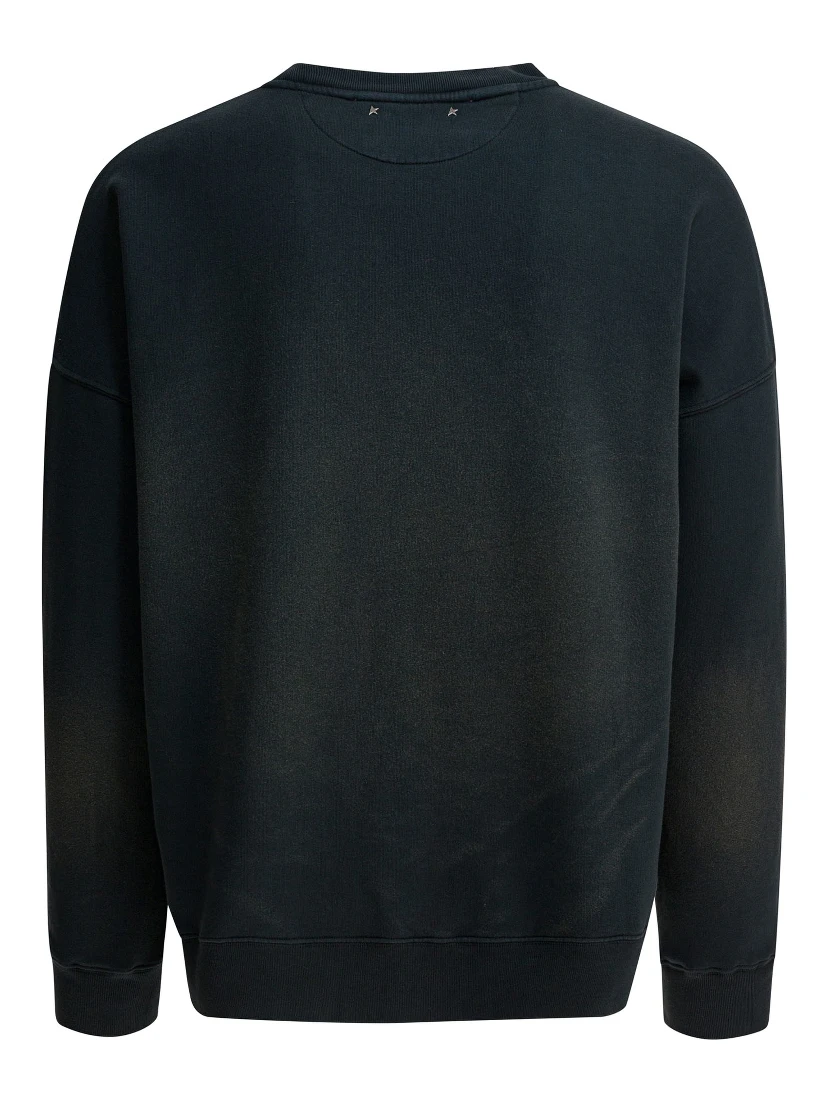 Vintage effect crewneck sweatshirt