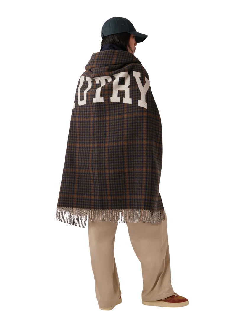Coperta Check Con Maxi Logo Unisex