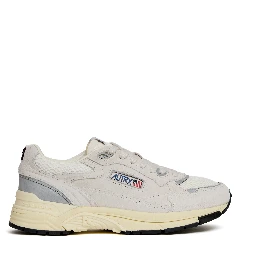 Sneakers Hyperway In Mesh E Suede Bianco, Argento
