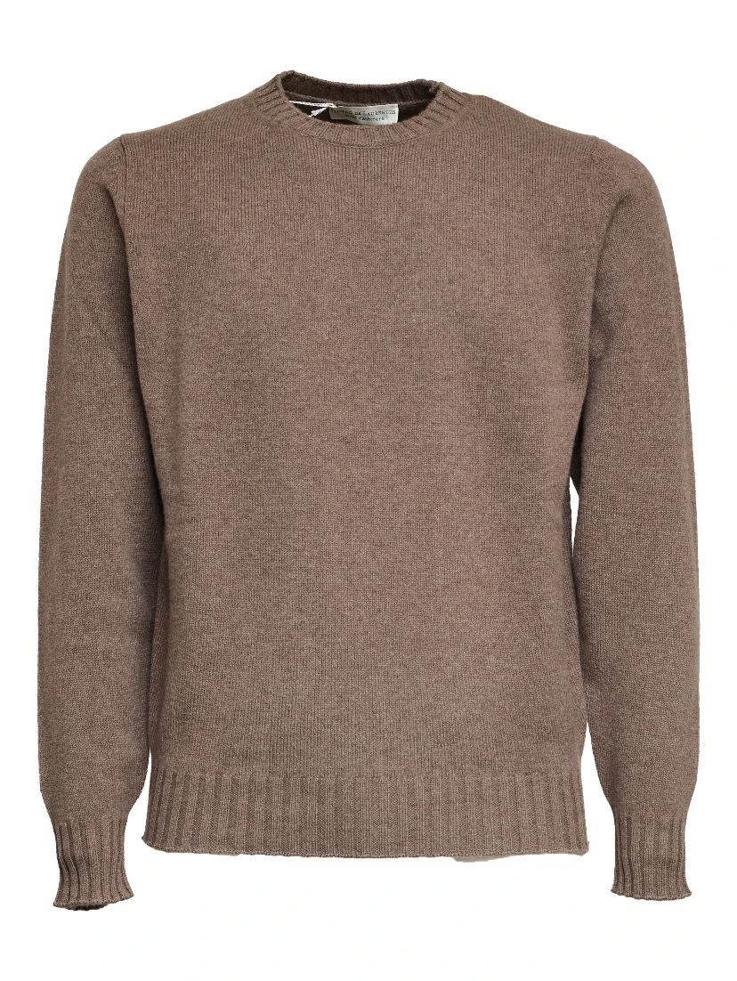 Maglia Girocollo In Lana, Cashmere