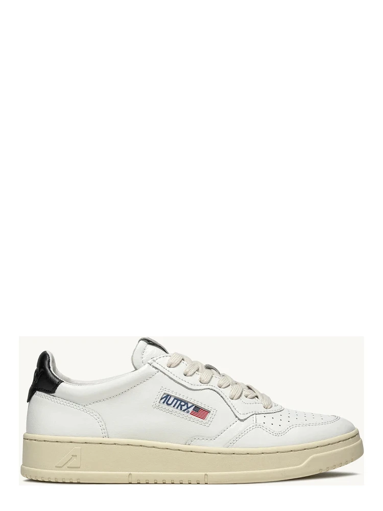 Sneakers Medalist Low In Pelle Bianca, Nera