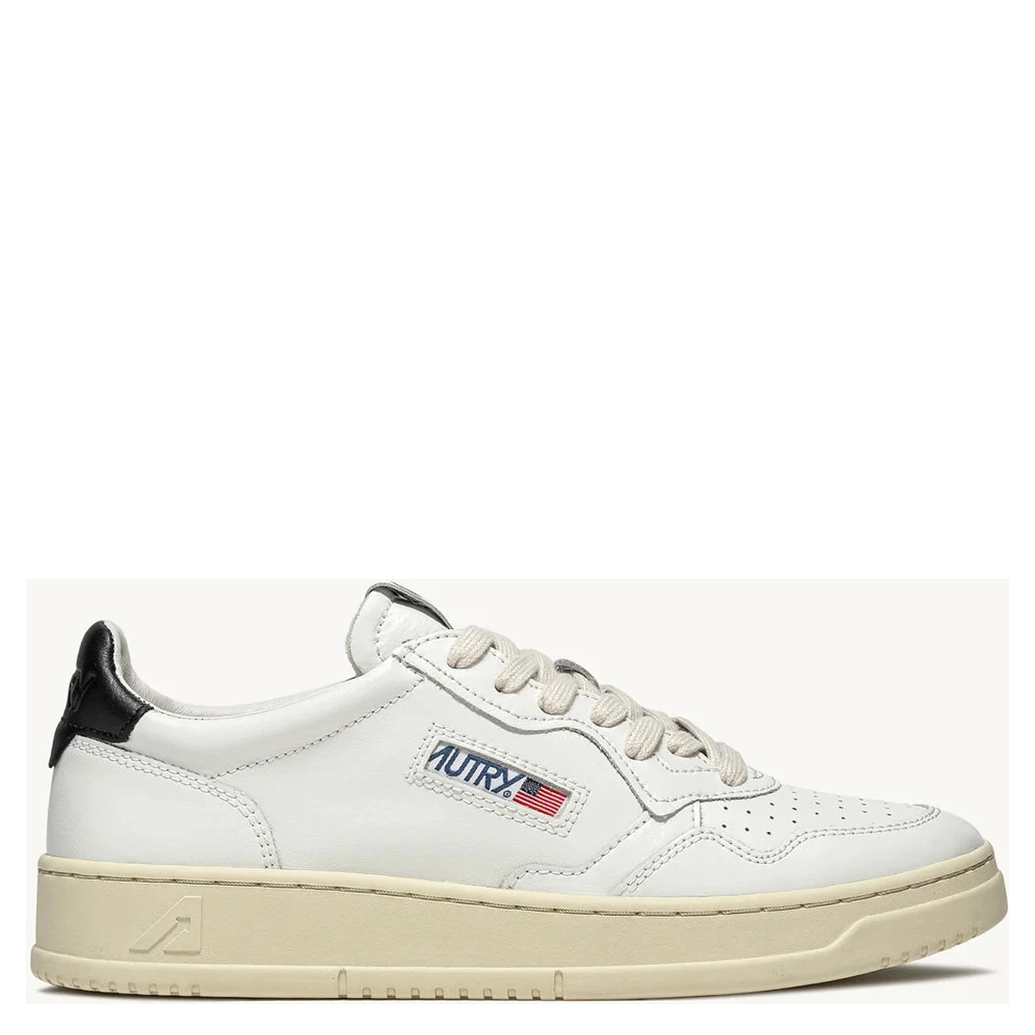 Sneakers Medalist Low In Pelle Bianca, Nera