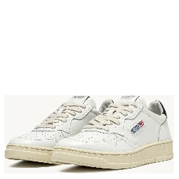 Sneakers Medalist Low In Pelle Bianca, Nera