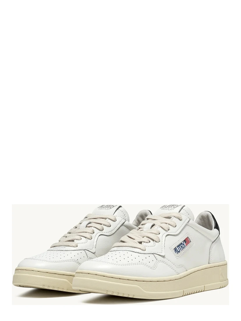Sneakers Medalist Low In Pelle Bianca, Nera