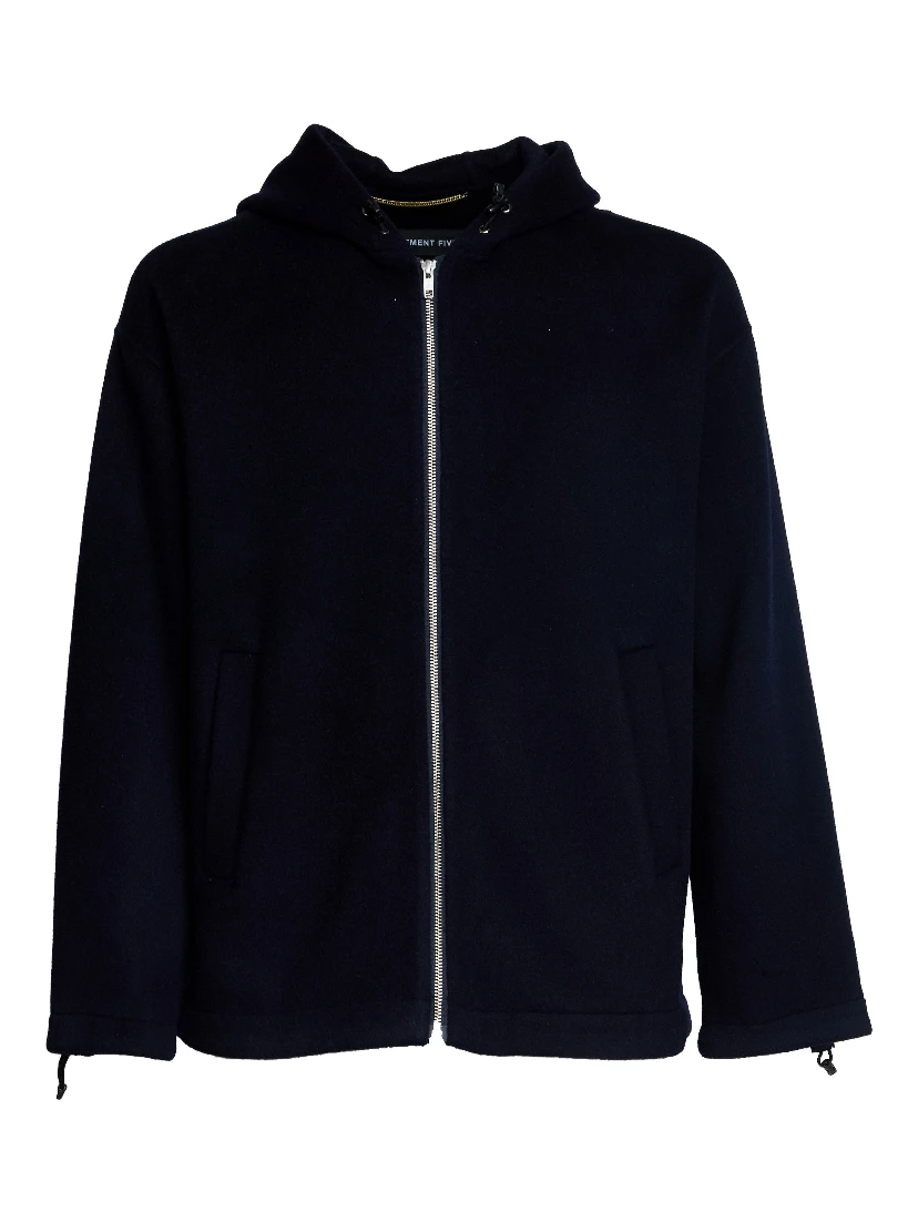 Parka In Panno Double Con Zip In Lana