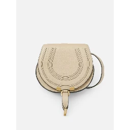Beige Small Marcie Saddle Bag