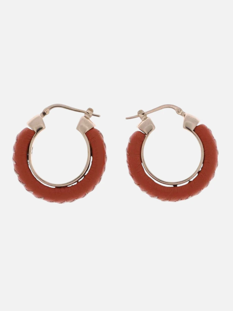 Leather Kattie Hoop Earrings
