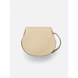 Beige Small Marcie Saddle Bag