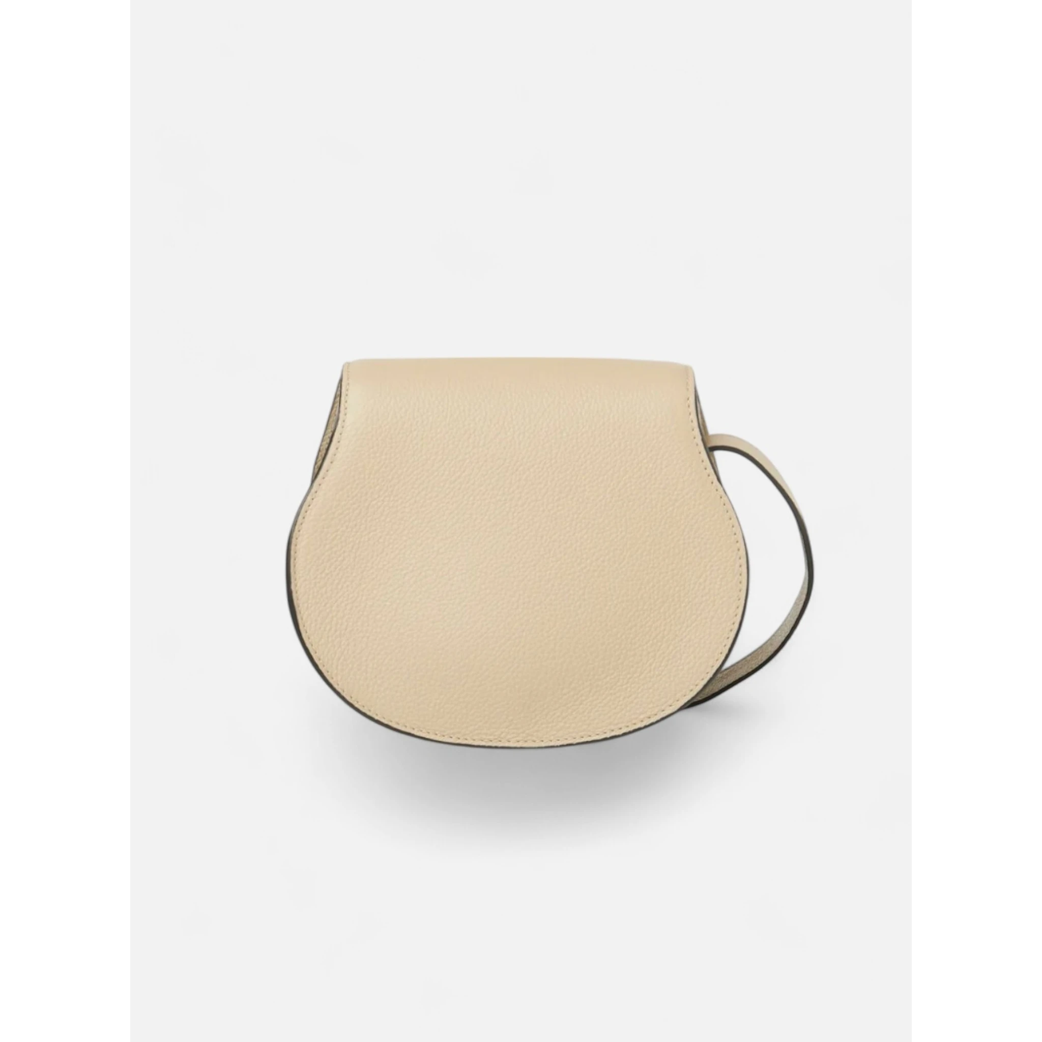 Beige Small Marcie Saddle Bag