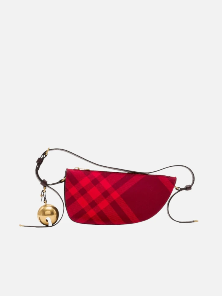 Mini Shield check-pattern shoulder bag